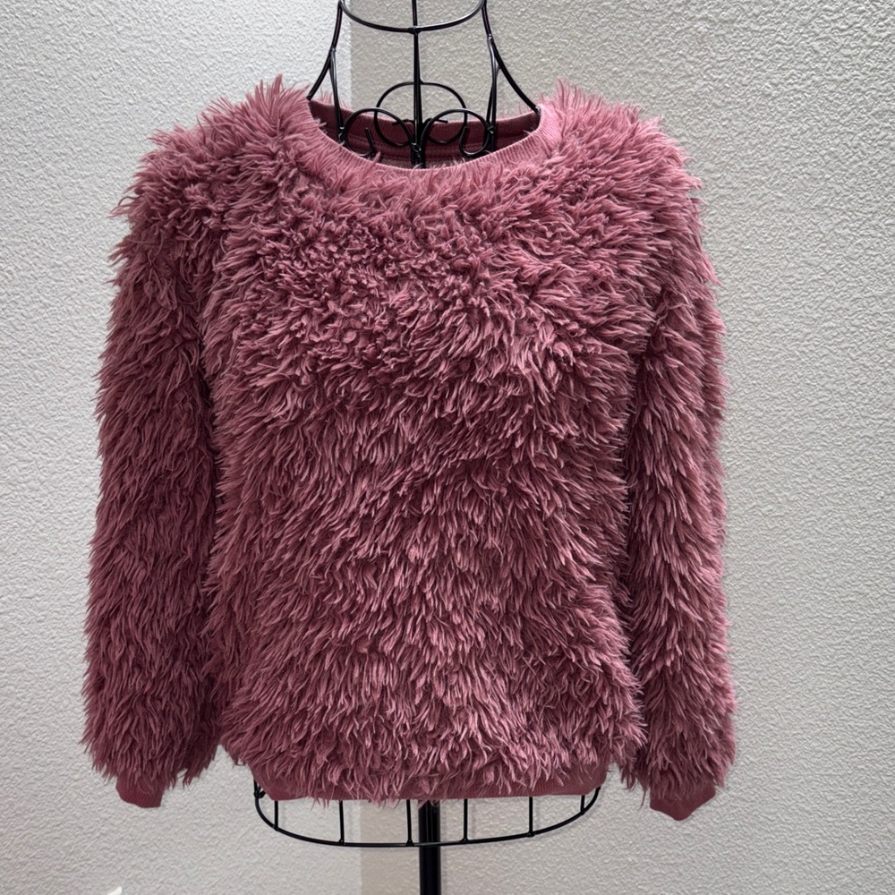 Art class Dusty Rose Cozy, Shaggy Pullover Sweater